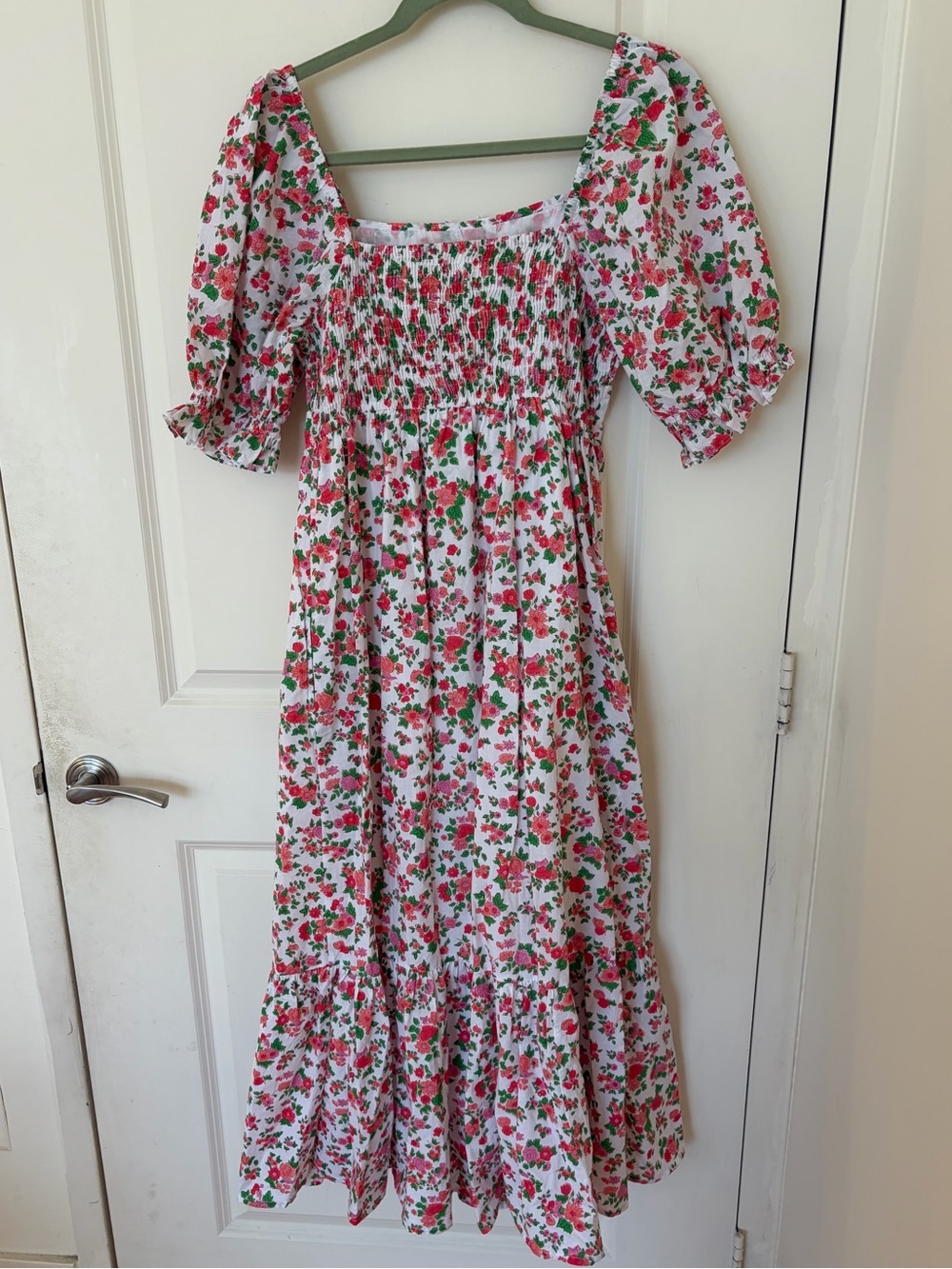 Pink City Prints Vintage Ditsy Simone Dress Pink Floral Medium - Picture 5 of 9